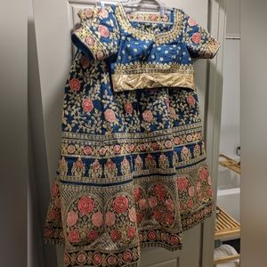 Women's Floral Lehenga, Size 42, Standard Stitching